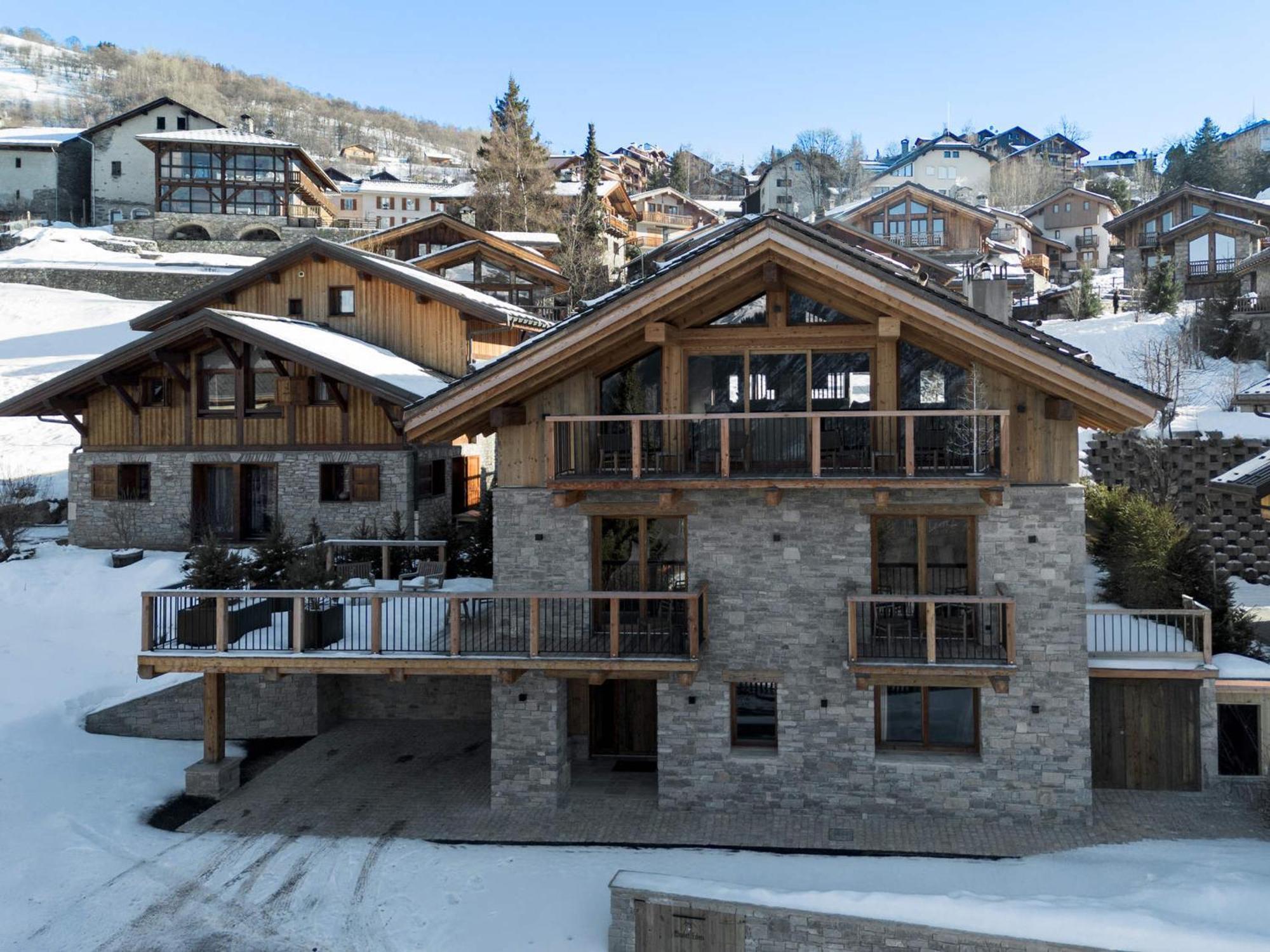 Chalet Spacieux Avec Bain Nordique, Hammam Et Vue Proche Des Pistes - Fr-1-570-66 Villa Saint-Martin-de-Belleville Exterior foto